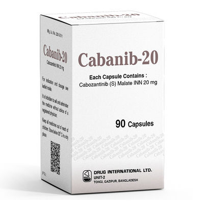 Beacon Cabozantinib XL-184 Cabozanix 60mg*30 Tabletten Nierenkrebs, Schilddrüsenkrebs, Leberkrebs, Weichteilsarkom, nicht-kleinzelliger Lungenkrebs, Prostatakrebs, Brustkrebs, Eierstockkrebs