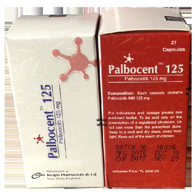 kaufen Incepta、Beacon、DIL、Tlph、Everest、Pfizer Palbociclib PD-0332991 Palbocent 125 mg*21 Tabletten Brustkrebsfür Krebs im Stadium 1 2 3 online manufacture